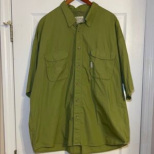 NWOT Cabela's Olive Mesh Fishing Shirt 2XL